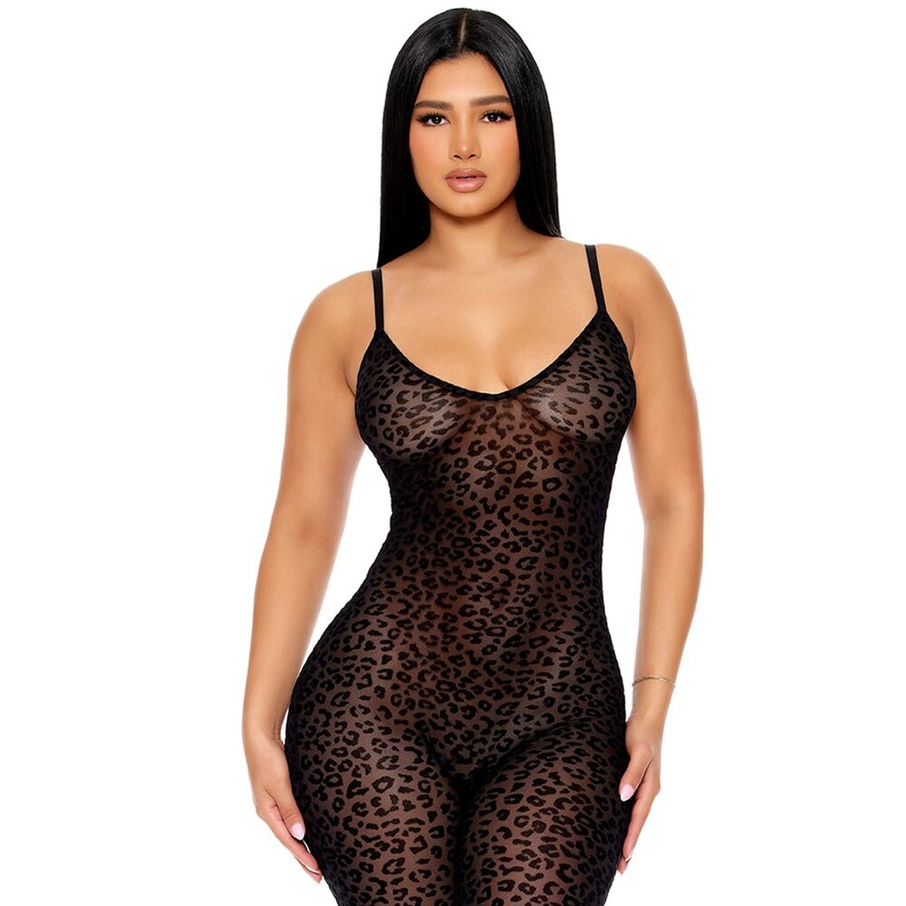Sleeveless Leopard Print Jumpsuit